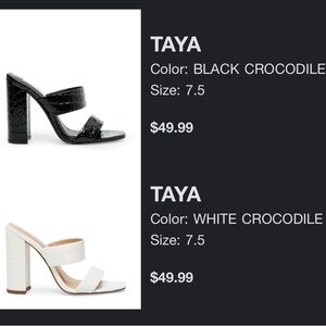 Steve Madden Taya Crocodile Women Shoes - 2 pair bundle